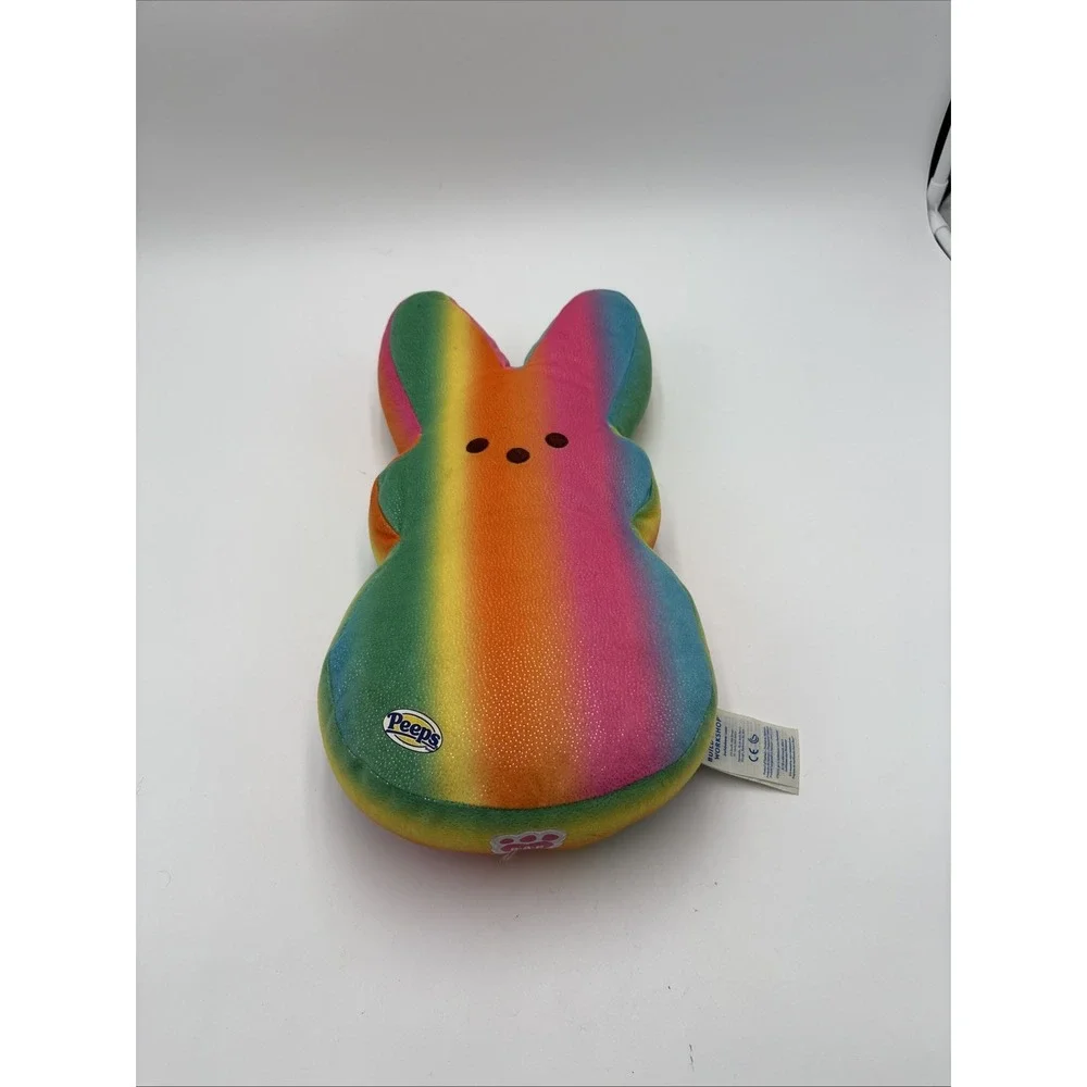 Build A‎ Bear Peeps Plush Rainbow Colored 16 Inches Tall Easter Preowned